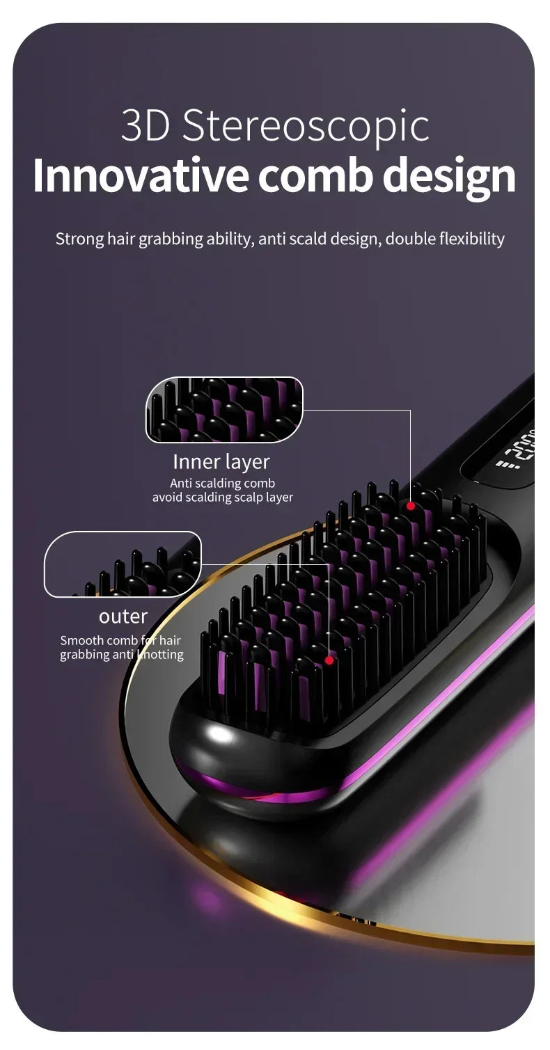 USB Rechargeable Ceramic Hair Straightener